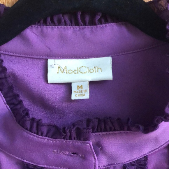 Purple sleeveless top. ModCloth. Size M - Picture 4 of 4